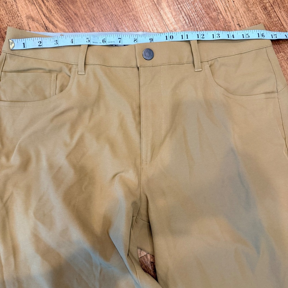 Puma Golf Mens 32x32 Khaki Tan 5-Pocket Performance Pants Gripper Waistband - Picture 3 of 10